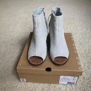 Toms Majorca Peep Toe booties High Rise Grey